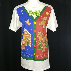 Fruit of the Loom Christmas T Shirt Unisex. Size S